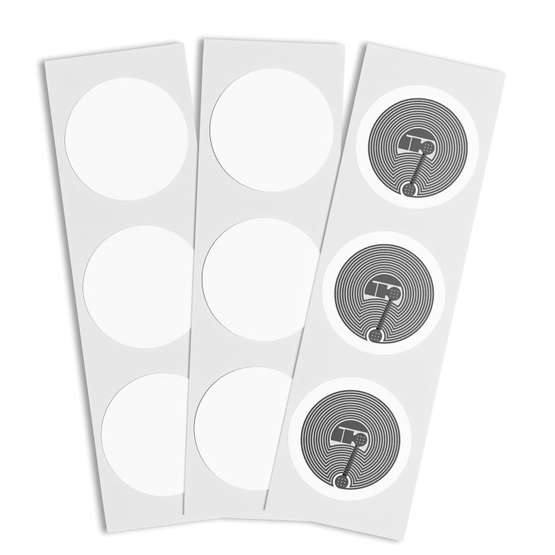BABIQT 55 pcs NTAG215 NFC Stickers NFC Tag 25mm (1 inch) Blank Round NTAG215 NFC Tags Labels, 504 Bytes Memory NFC Chip for NFC-Enabled Smartphone and Nintendo Switch, Wii U & 3Ds - Image 1